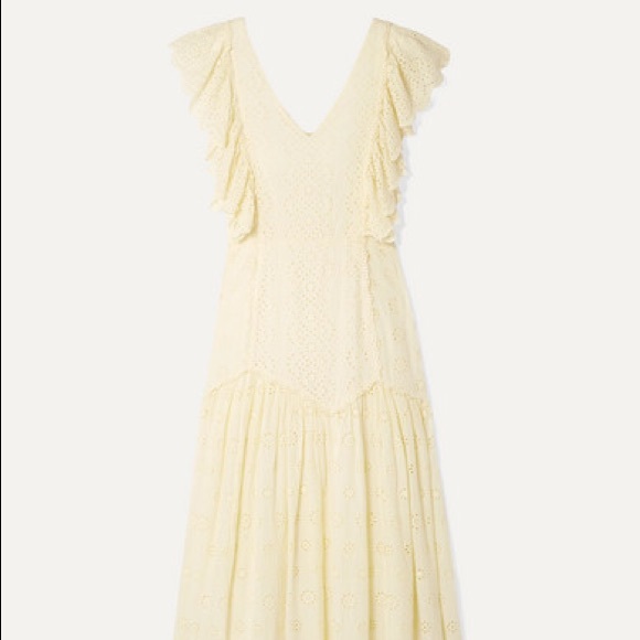 LoveShackFancy Cressida yellow eyelet dress - Picture 5 of 8